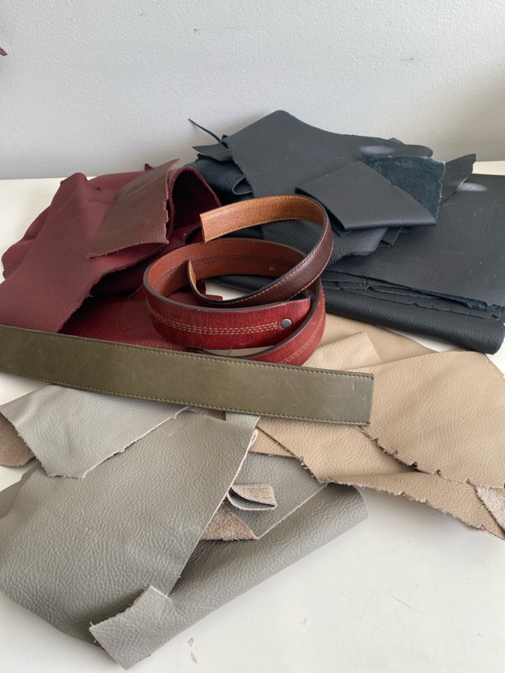 Tandy Leather Pieces plus extra Leather 3 lbs